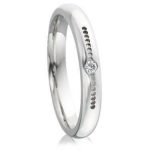 Diamond ring with beveled edges - Men Wedding Rings